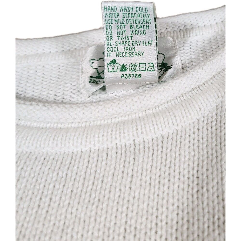 Quacker Factory Womens Coastal Grandma Cruise Ship Sweater M Palm Tree Beach - Picture 3 of 9